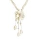 preview thumbnail 4 of 11, Handmade Lotus Rain Mother of Pearl and Pearl Floral Necklace (Thailand)