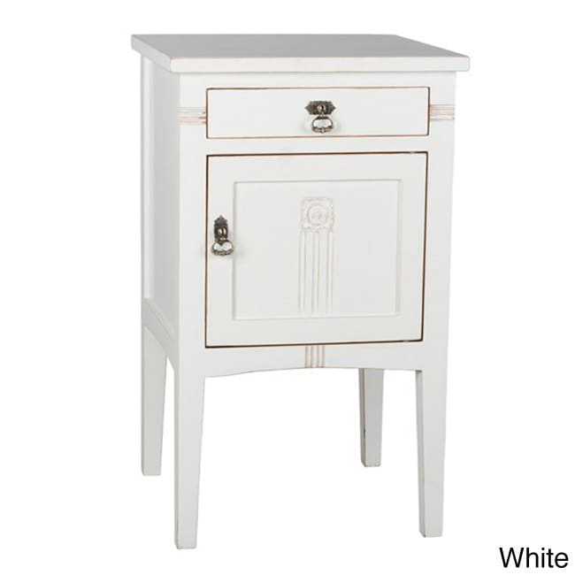 Antique Revival Wooden Nightstand White Size 1 drawer