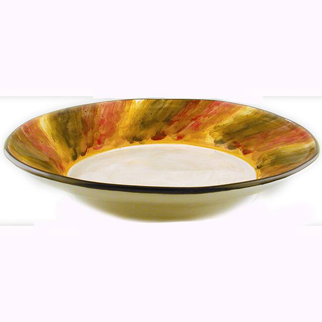 Handmade Tortoise Shell Ceramic Serving Bowl (Italy)