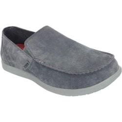 Men's Crocs Santa Cruz Suede II Loafer Charcoal/Light Grey Crocs Loafers