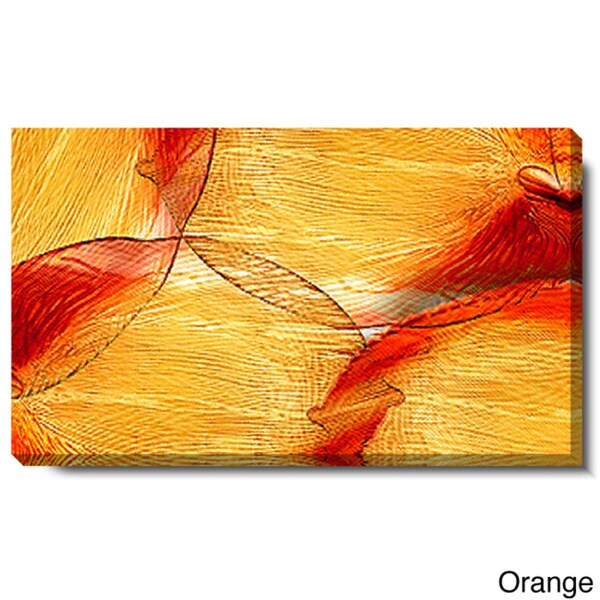 Studio Works Modern 'Conversions - Orange and Blue' Gallery Wrapped Canvas