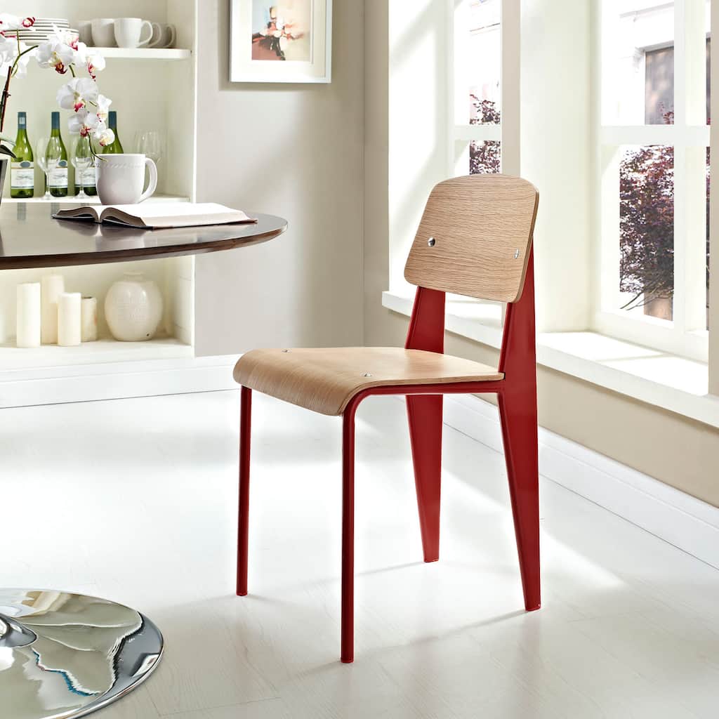Cabin Plywood Dining Chair in Red
