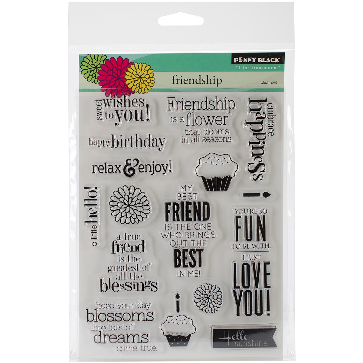 Penny Black Clear Stamps 5x6.5 Sheet friendship