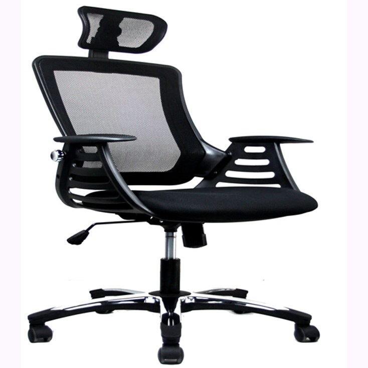 Executive Black High back Headrest Mesh Office Chair (Black Weight capacity 220 poundsDimensions 46 inches high x 26 inches wide x 26 inches deepSeat dimensions 26 inches wide x 26 inches longAssembly Required Nylon/fabric/meshColor Black Weight capac