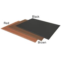 Rubber-Cal Safe-Grip Slip-Resistant Traction Mats - 1/4 in x 34 in x 2 ft - Brown Rubber Runner