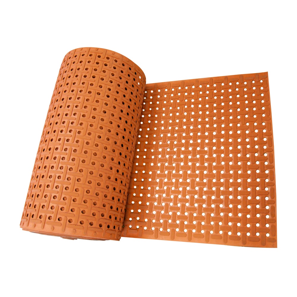 Durable Rubber-Cal Paw-Grip Anti-Slip Red Floor Mat 34x72 for Safety and Comfort-image