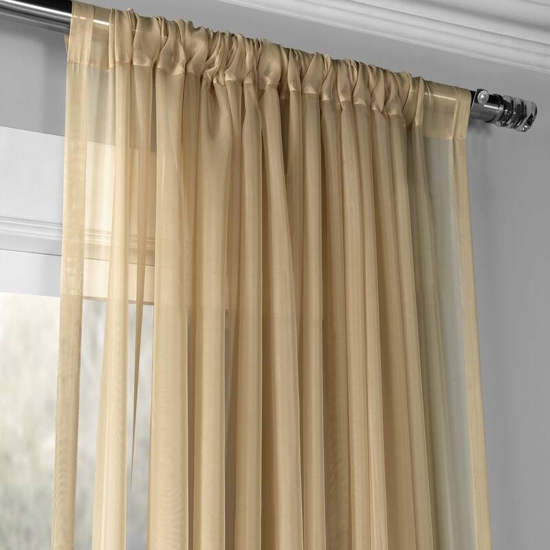 Exclusive Fabrics Signature Extra Wide Sheer Curtain Panel (1 Panel