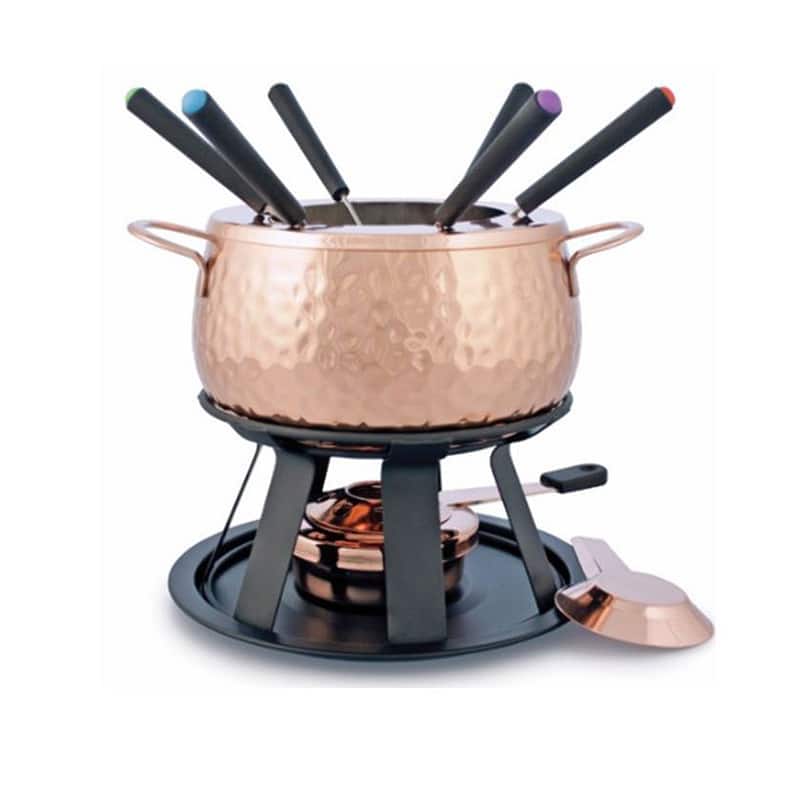 Swissmar F66915 Biel Copper 11-piece Meat Fondue Set