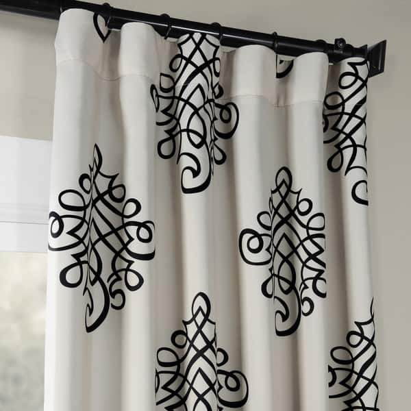Shop Exclusive Fabrics Tugra Printed Blackout Pole Pocket Curtain
