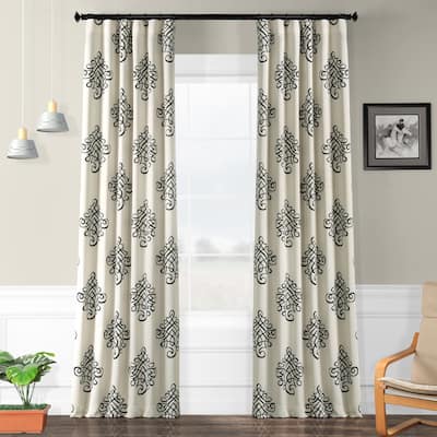 Exclusive Fabrics Tugra Printed Room Darkening Curtain Panel Pair (2 Panels)