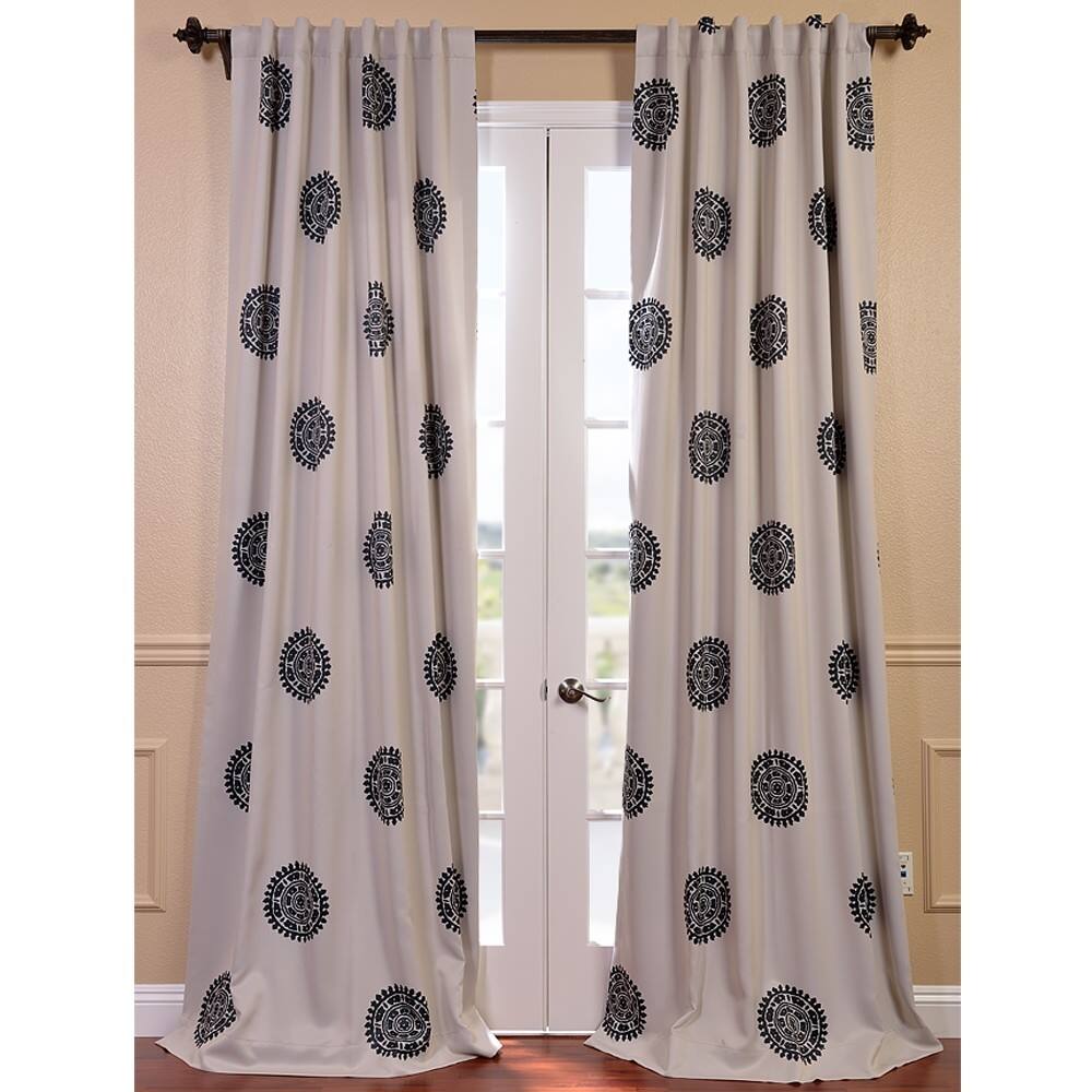 Exclusive Fabrics Kabuchi Print Room Darkening Curtain Panel Pair (2 Panels)