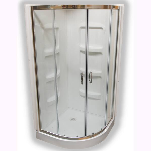 Nevada 38 Inch Pure Acrylic Neo Round Corner Shower Nevada 38 Inch Pure Acrylic Neo Round Corner Shower