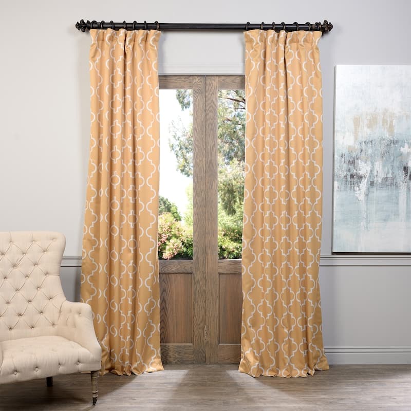 Exclusive Fabrics Seville Room Darkening Curtain Panel Pair (2 Panels) - 50 X 108 - Seville Yellow