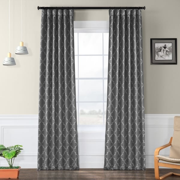 Exclusive Fabrics Seville Print Blackout Curtain Panel Pair