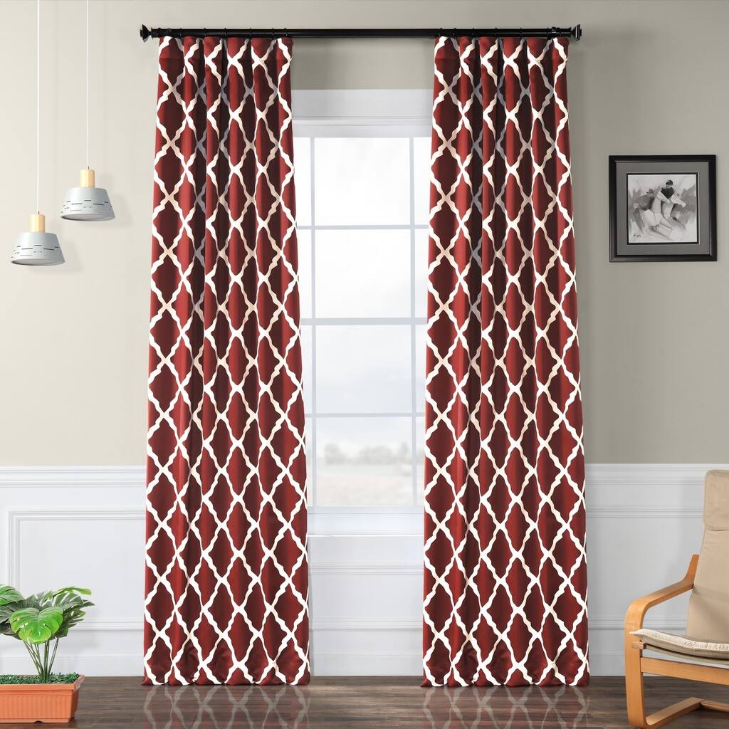Exclusive Fabrics Trellise Room Darkening Curtain Panel Pair (2 Panel)
