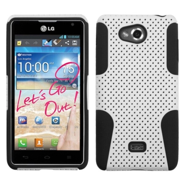 INSTEN White/ Black Astronoot Phone Case Cover for LG MS870 Spirit 4G