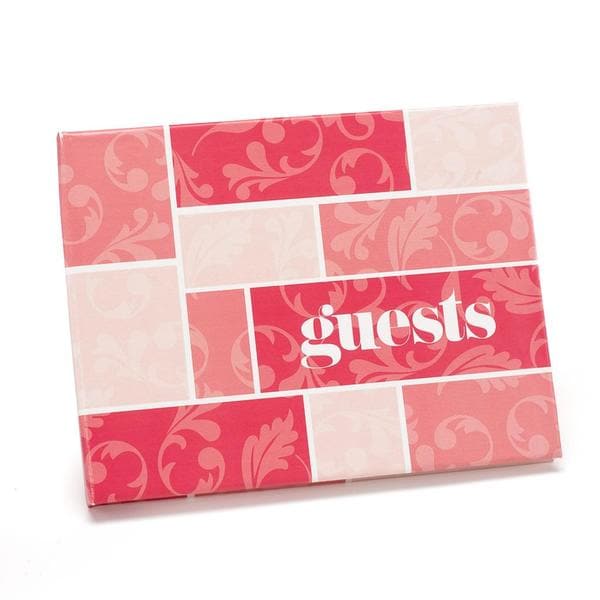 Hortense B. Hewitt Pink Flourishes Guest Book