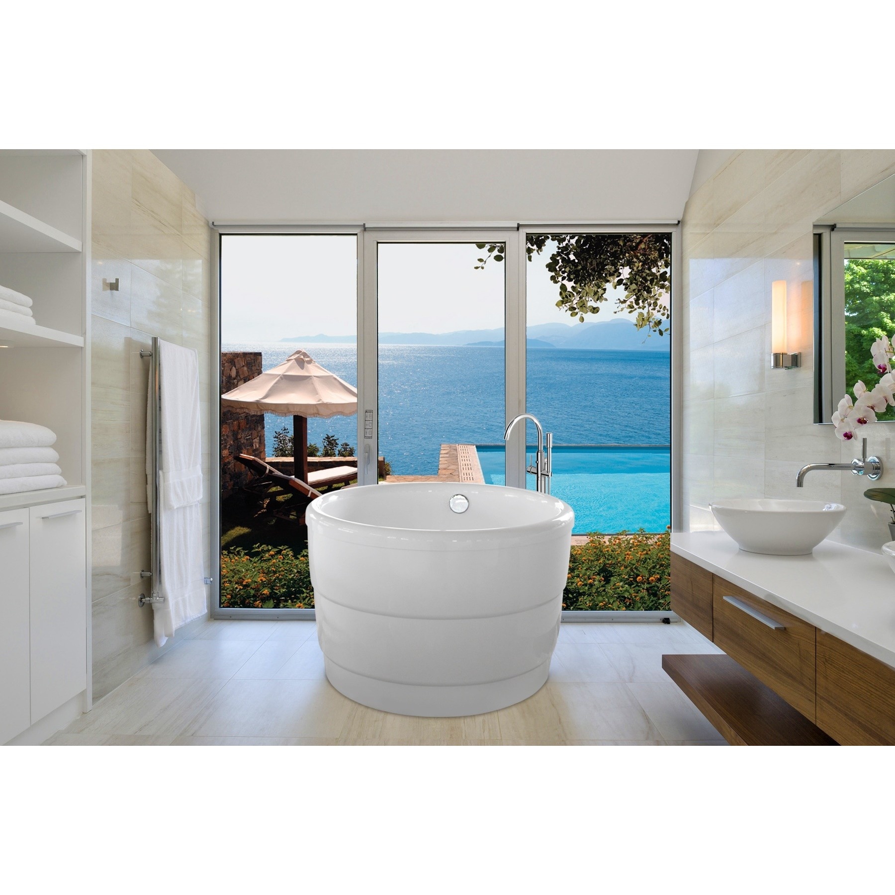 Aquatica Purescape Freestanding White Acrylic Bathtub