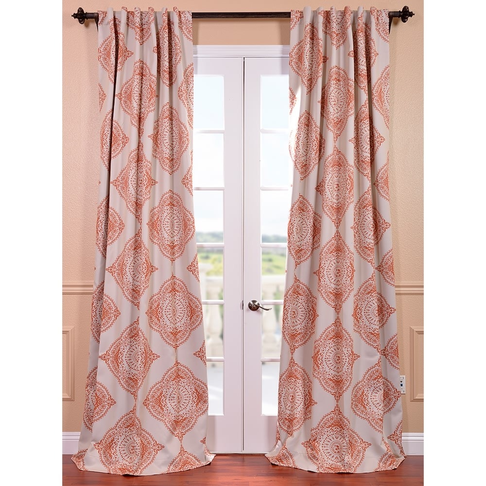 Eff Henna Blackout Curtain Panel Orange Size 50 x 96