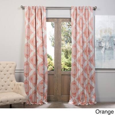 Buy Orange 120 Inches Blackout Curtains Drapes Online At