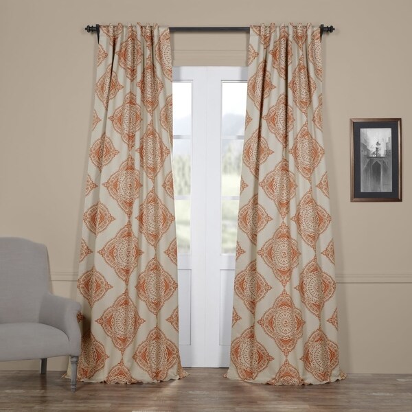 Moroccan-style Thermal Insulated Blackout Curtain Panel Pair