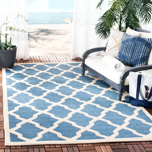 Moroccan Outdoor Rug - Moroccan Lines Brown Indoor/Outdoor Rug | The Outlet - The contemporary pattern and simple border relate to the subtle background color to create a sophisticated style.