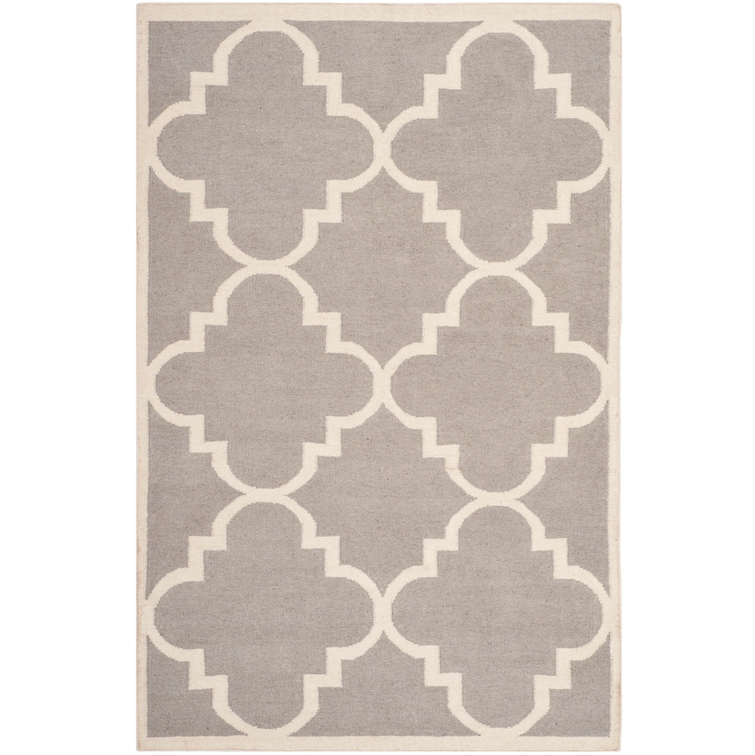 Safavieh Handwoven Moroccan Dhurrie Dark Gray Wool Area Rug (8 X 10)