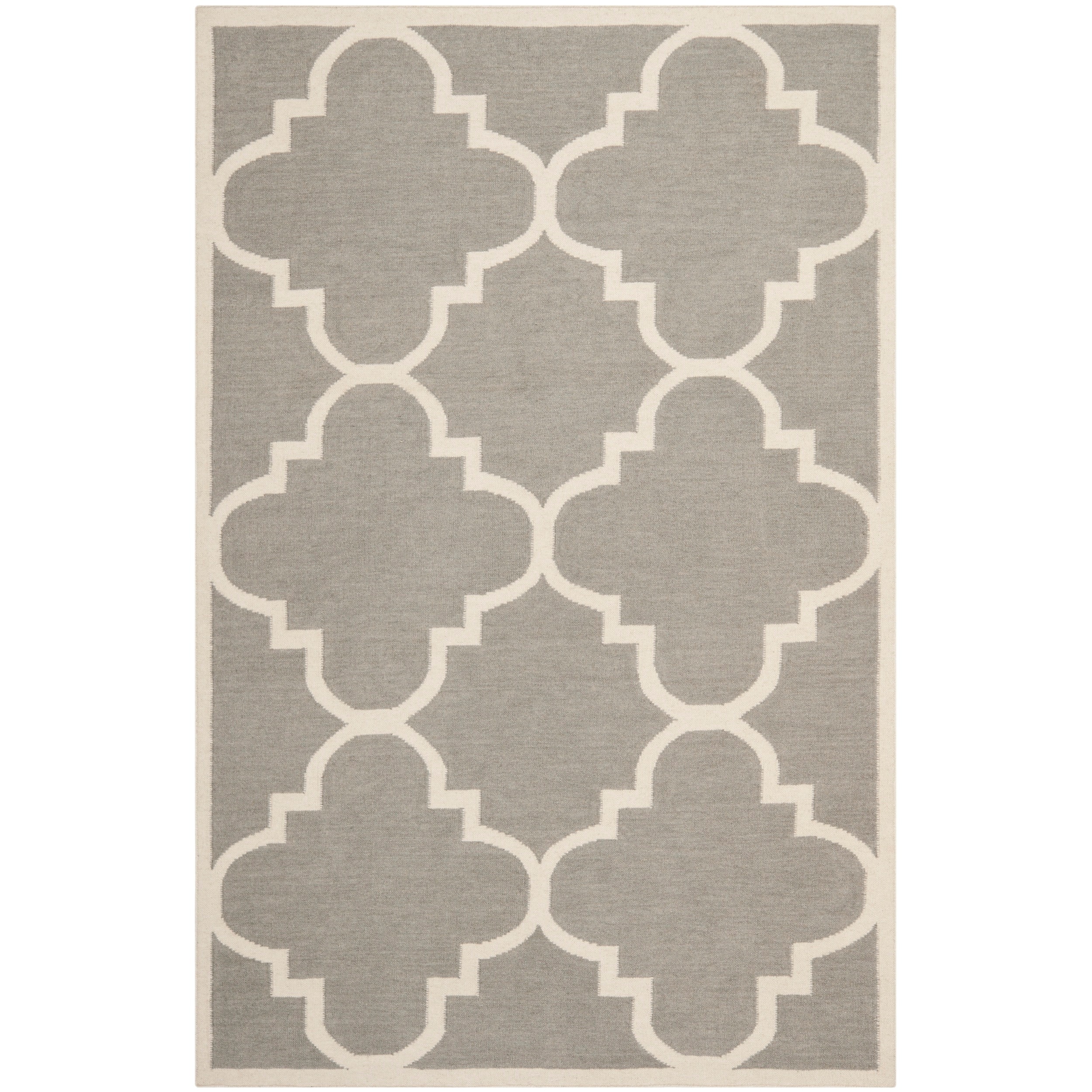 Safavieh Handwoven Moroccan Dhurrie Gray Wool Area Rug (8 X 10)