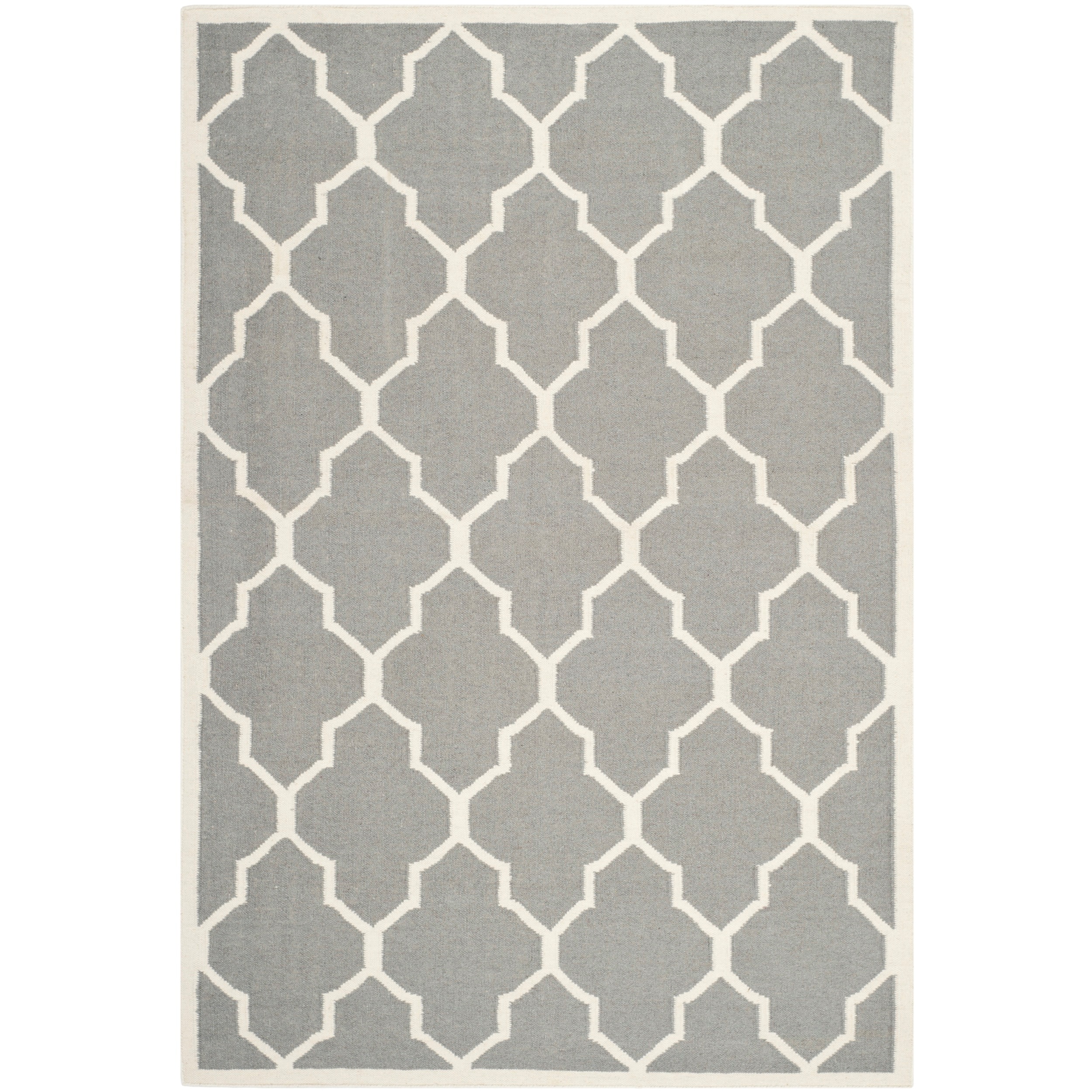 Safavieh Handwoven Moroccan Dhurrie Transitional Gray Wool Rug (9 X 12)