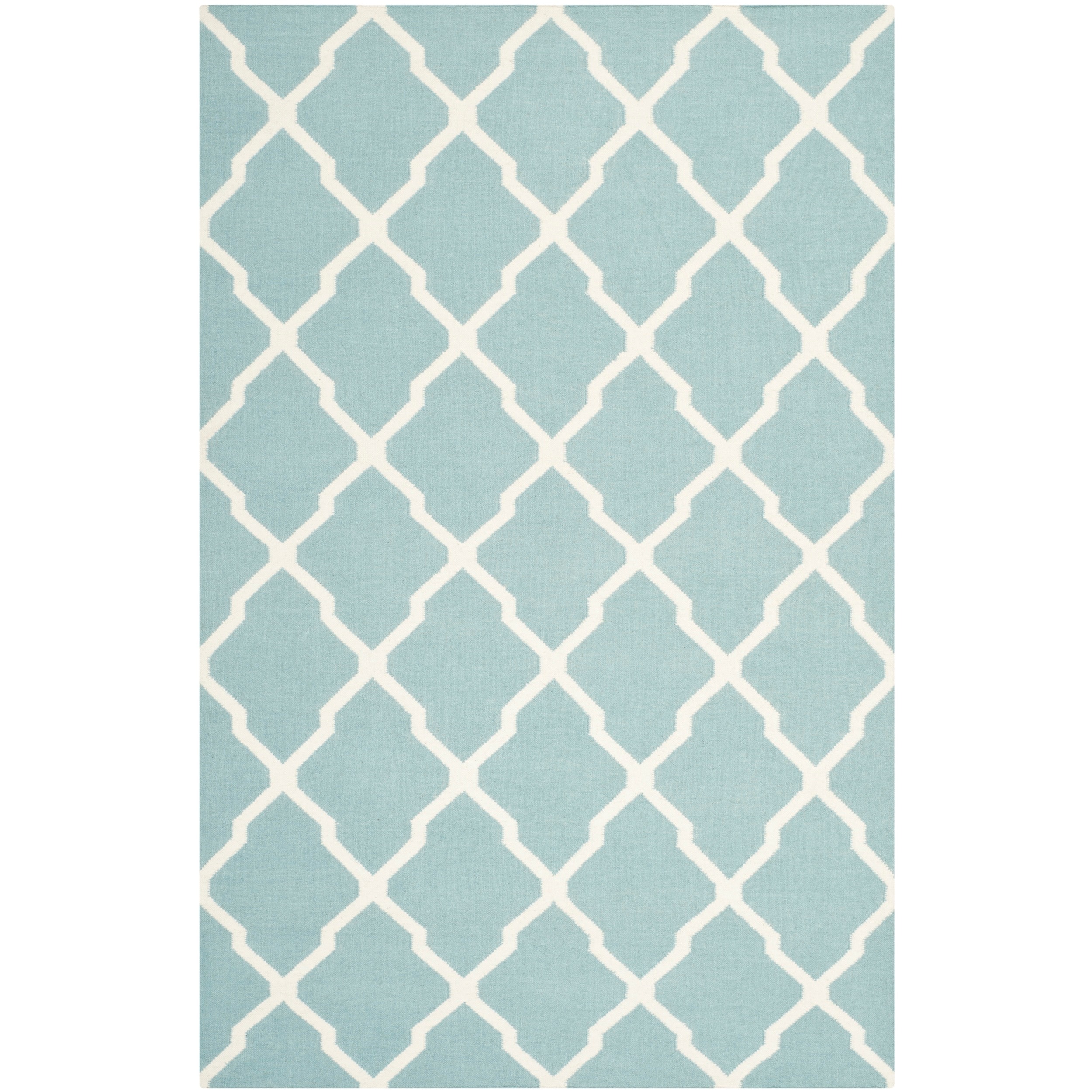 Safavieh Handwoven Moroccan Dhurrie Light Blue Wool Area Rug (6 X 9)