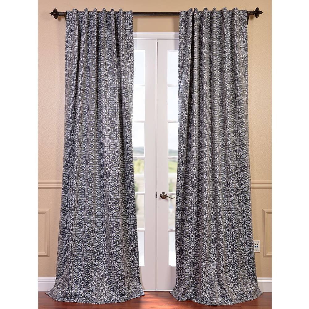 Exclusive Fabrics Aegean Print Room Darkening Curtain Panel Pair (2 Panels)