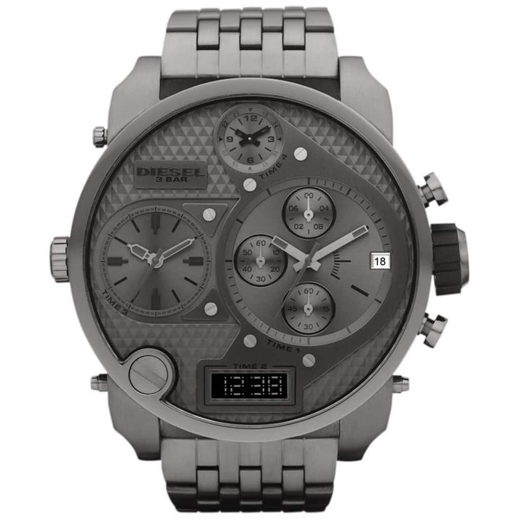 Diesel Men's DZ7247 'Mr Daddy' Grey Oversized Chronograph Stainless Steel Watch
