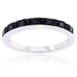 miadora sterling silver black diamond stackable anniversary wedding band ring - Wedding Rings Silver miadora sterling silver black diamond stackable anniversary wedding band ring - Wedding Rings Silver