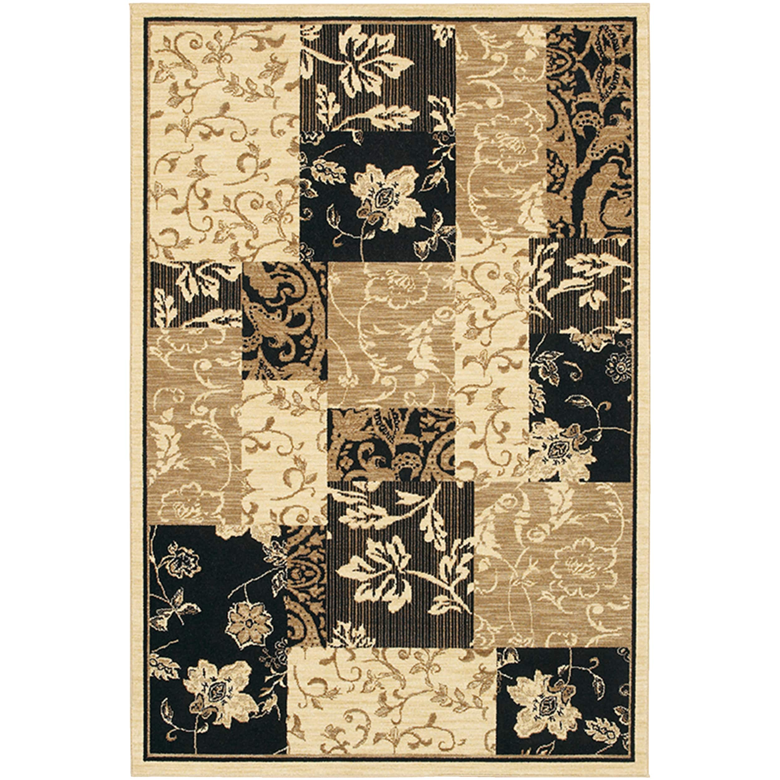 Karastan Sierra Mar Jakarta Batik Ivory/black Rug (56 X 83)