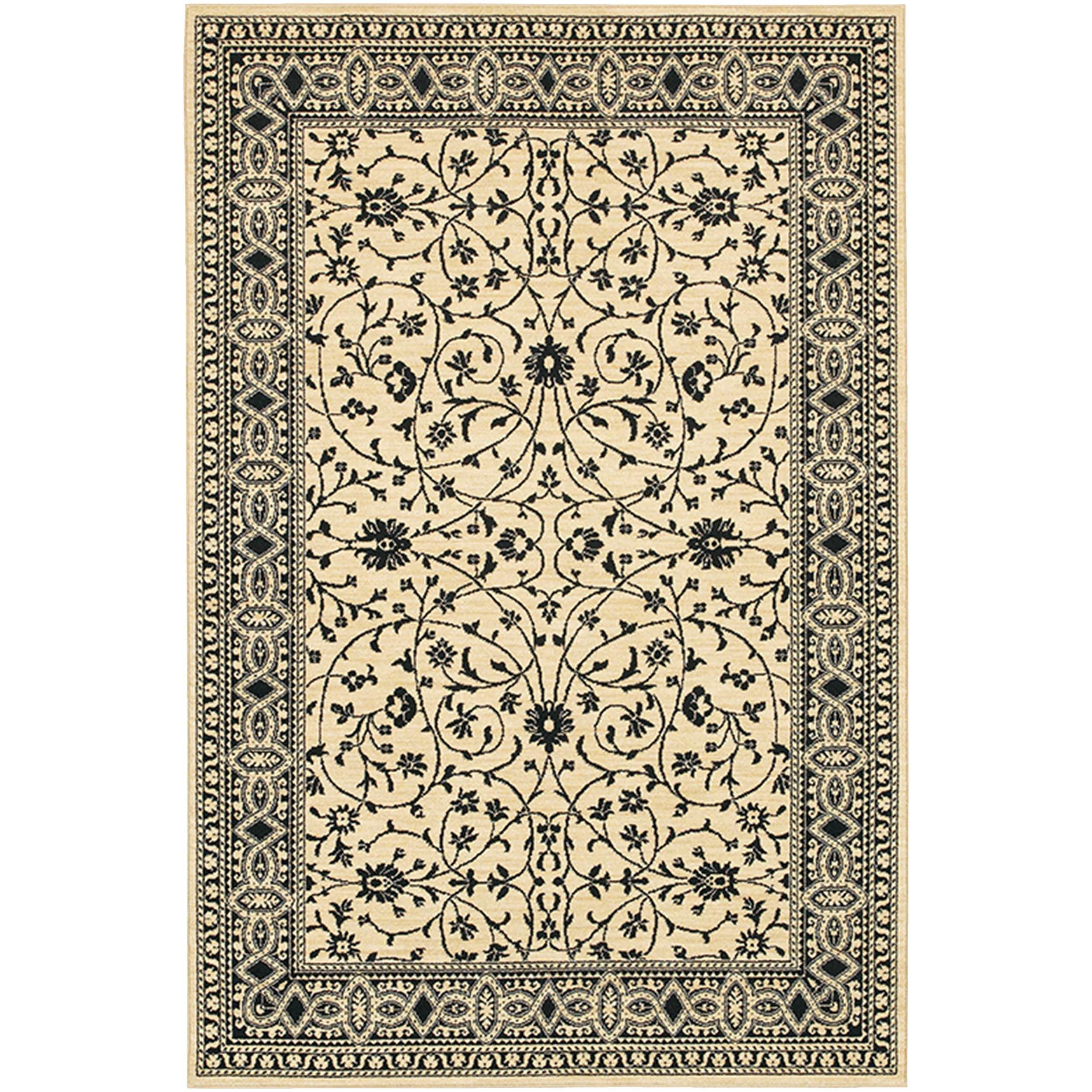 Karastan Sierra Mar Kismet Ivory/black Rug (56 X 83)