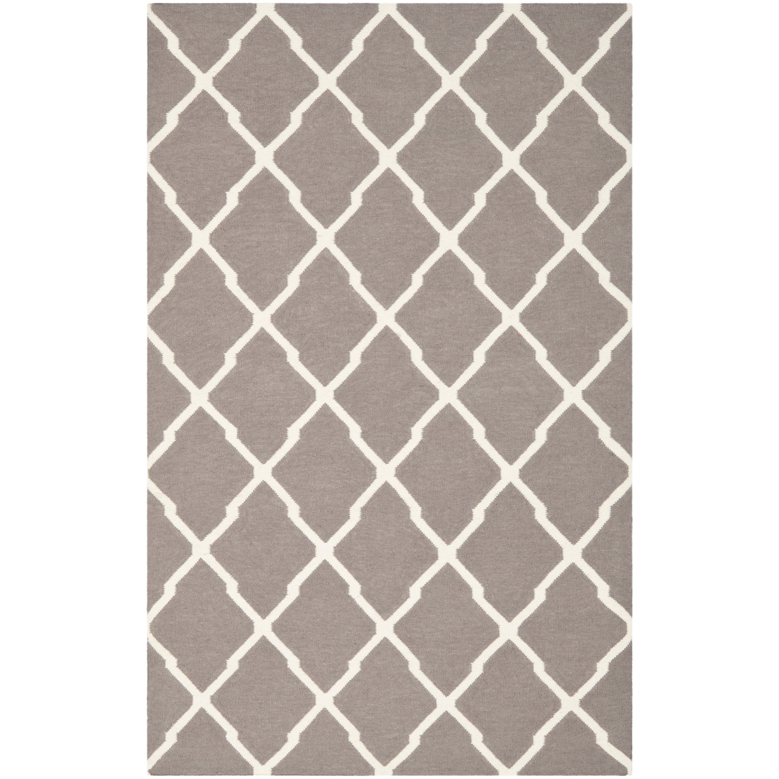 Safavieh Handwoven Moroccan Dhurrie Transitional Dark Gray Wool Rug (5 X 8)