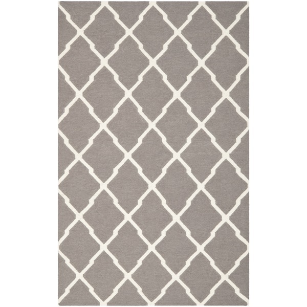 Safavieh Handwoven Moroccan Reversible Dhurrie Transitional Dark Grey