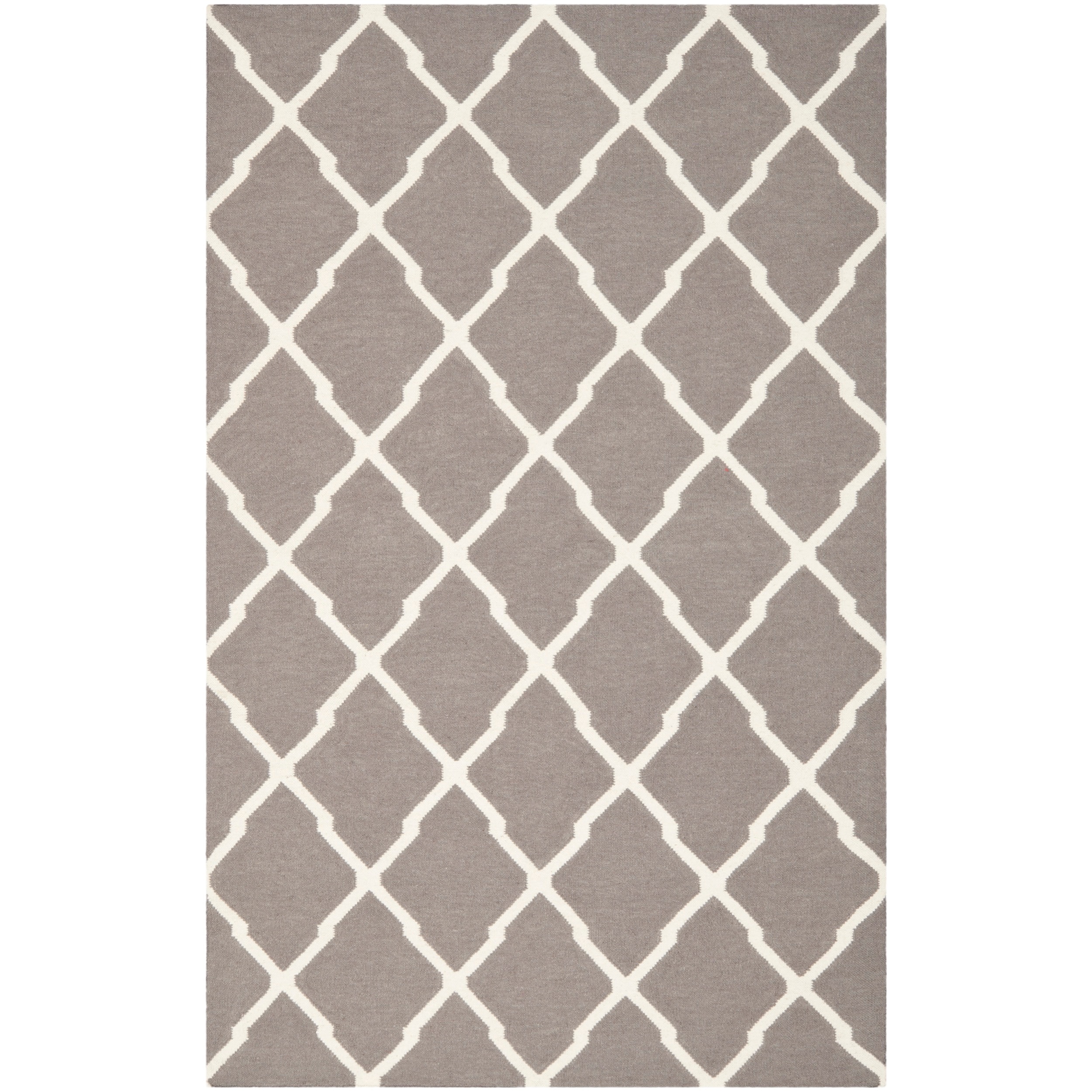 Safavieh Handwoven Moroccan Dhurrie Transitional Dark Gray Wool Rug (6 X 9)