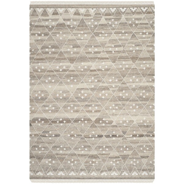 Safavieh Hand-woven Natural Kilim Natural/ Ivory Wool Rug - 9' x 12'