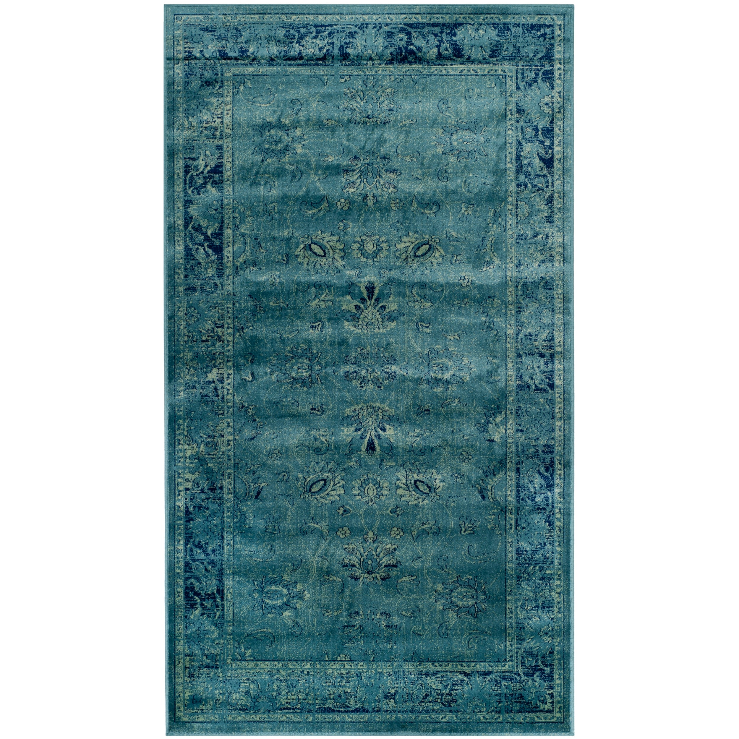 Safavieh Vintage Turquoise Viscose Rug (3 X 5 7)