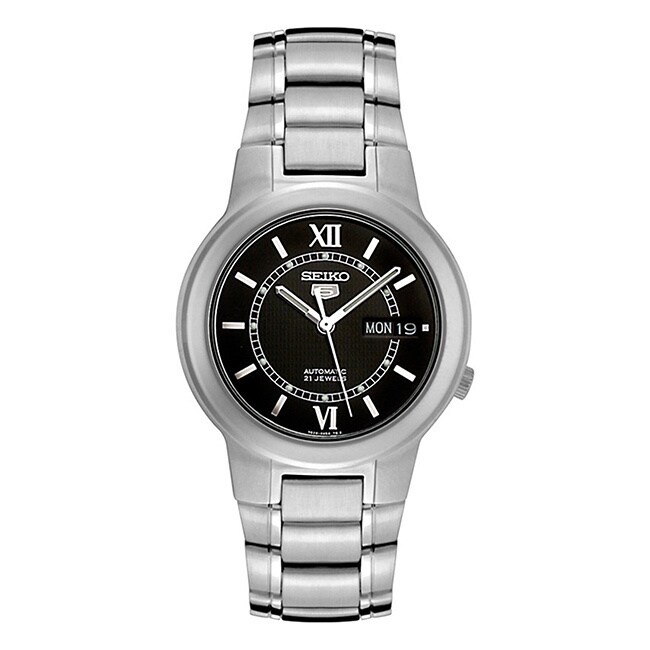 seiko stainless steel automatic watch