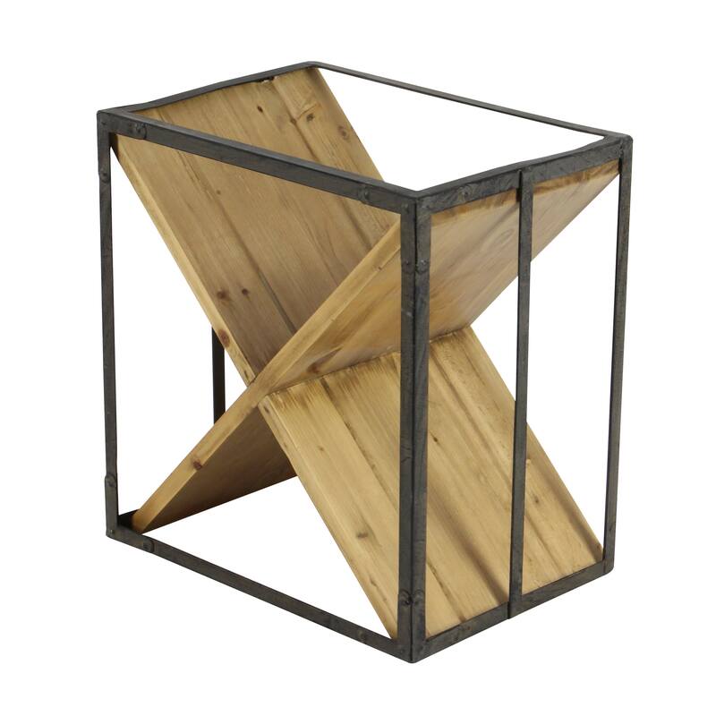 Black Wood 9 Bottle Wine Rack