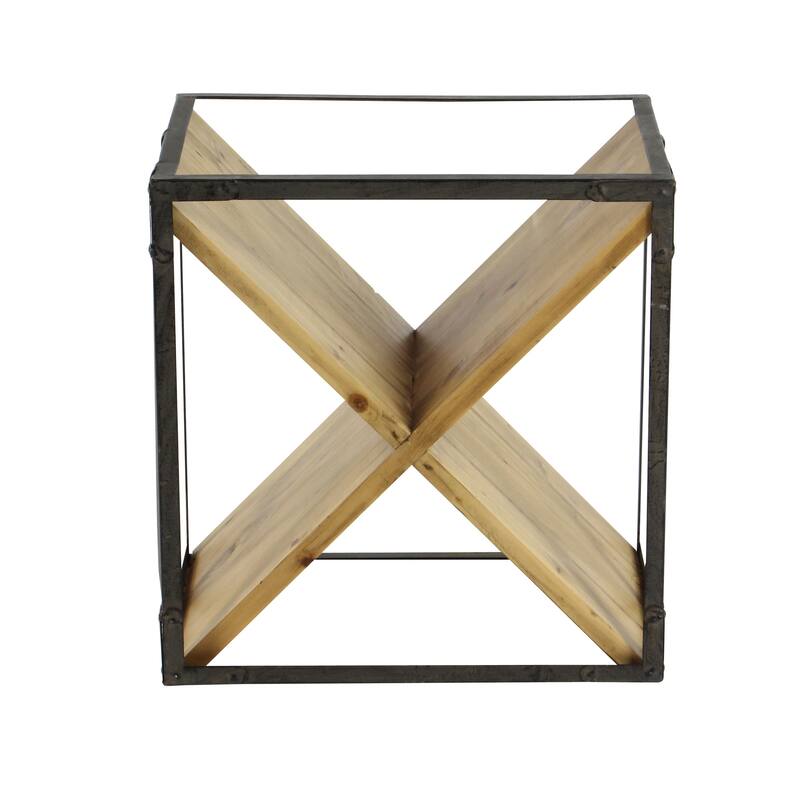 Black Wood 9 Bottle Wine Rack
