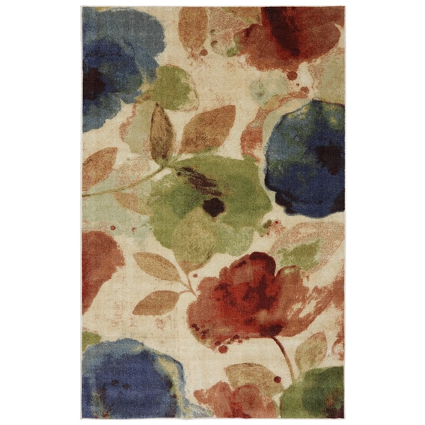 Watercolor Floral Rug (8' x 10'). Opens flyout.