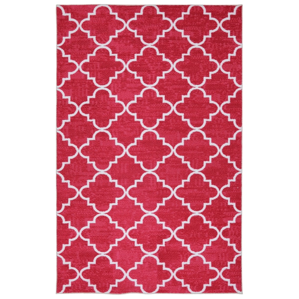 Fancy Trellis Hot Pink Rug (8 x 10)