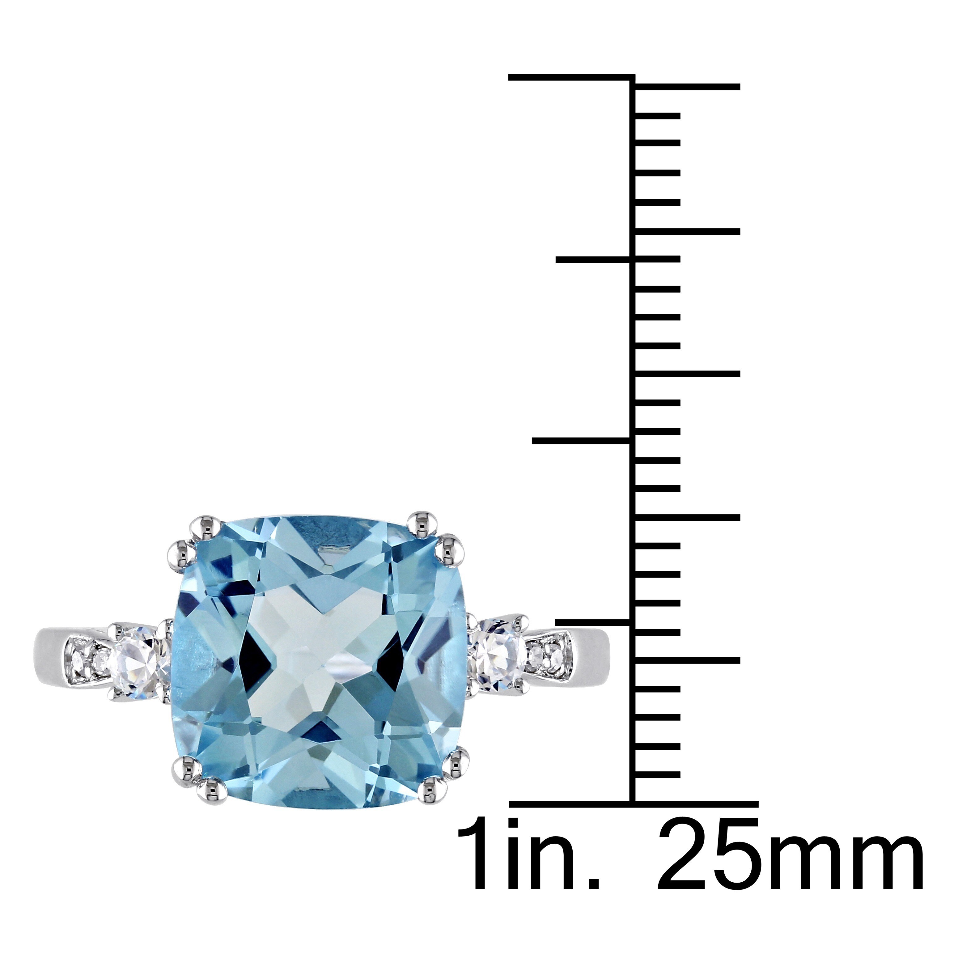 10k White Gold Oval White Topaz And Diamond Ring CM-RM1689W-04 10k White Gold Oval White Topaz And Diamond Ring CM-RM1689W-04