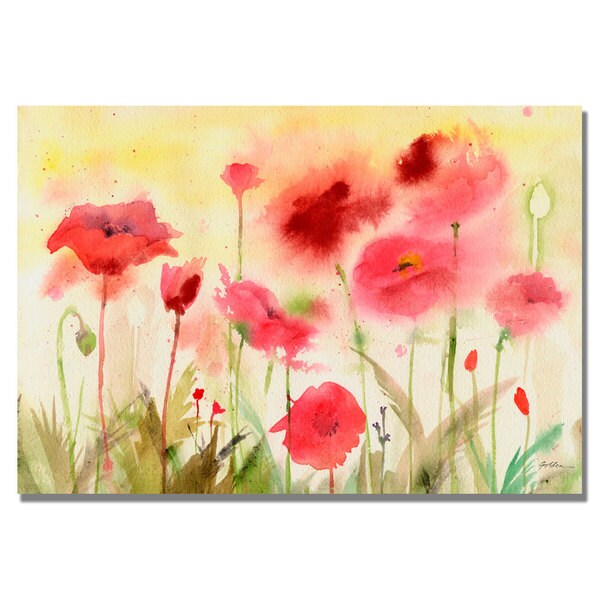 Shelia Golden 'Poppy Field' Canvas Art