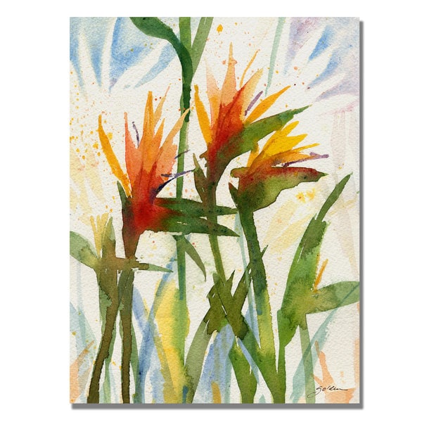 Shelia Golden Birds of Paradise Canvas Art