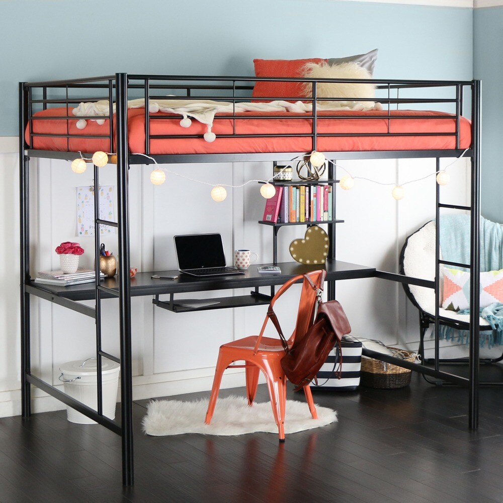 metal high sleeper with desk