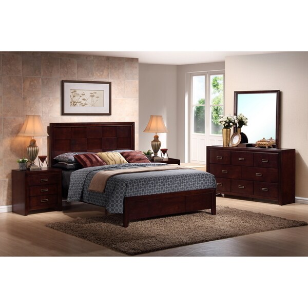 Shop Trowbridge Cherry 5-Piece Modern Bedroom Set - Free Shipping Today ...